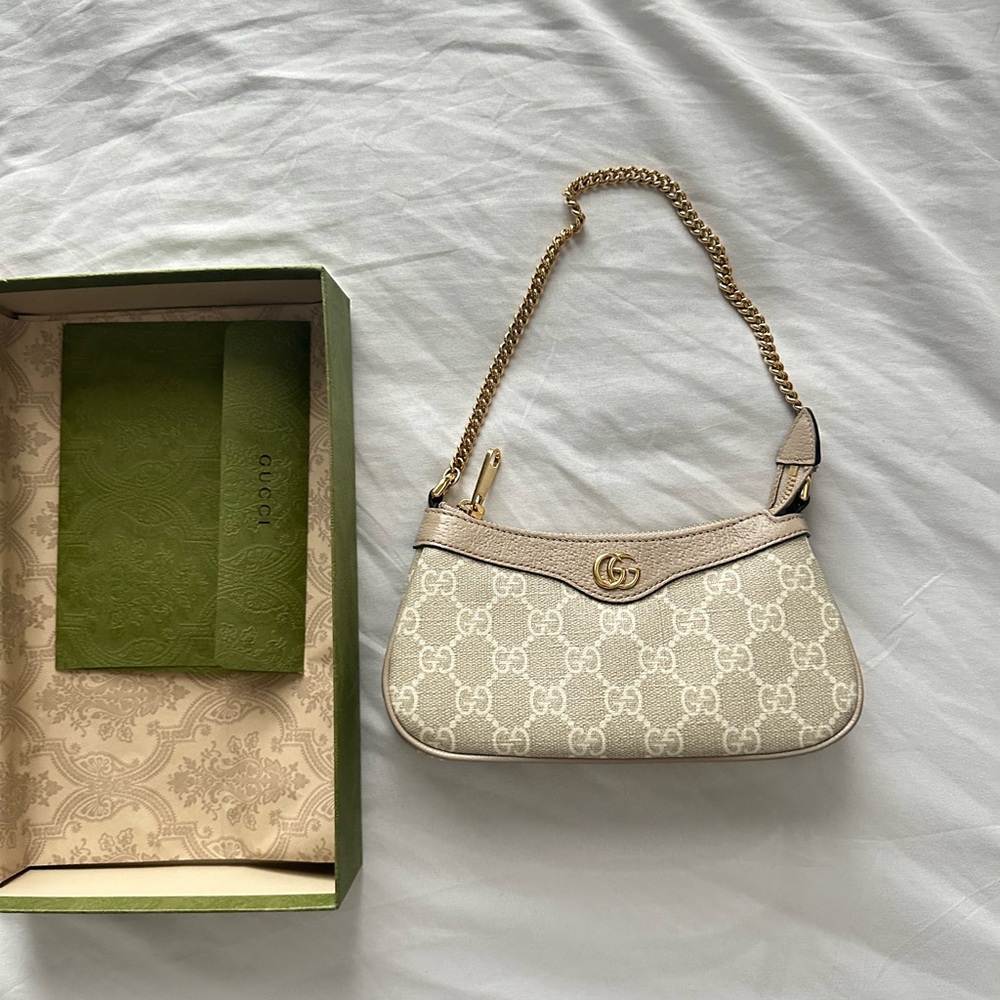 Gucci Beige Monogram Shoulder Bag